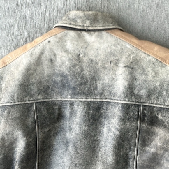 Victory Motorcycles USA Genuine Leather Distressed Two-Tone Jacket Men’s Large - Picture 5 of 9